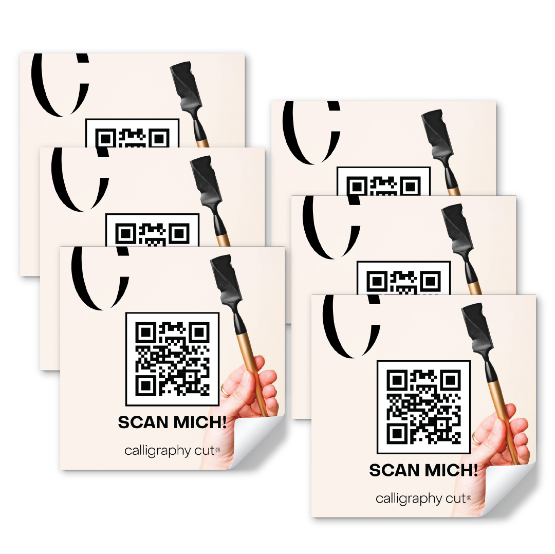 Spiegelaufkleber "Info" 6er Set