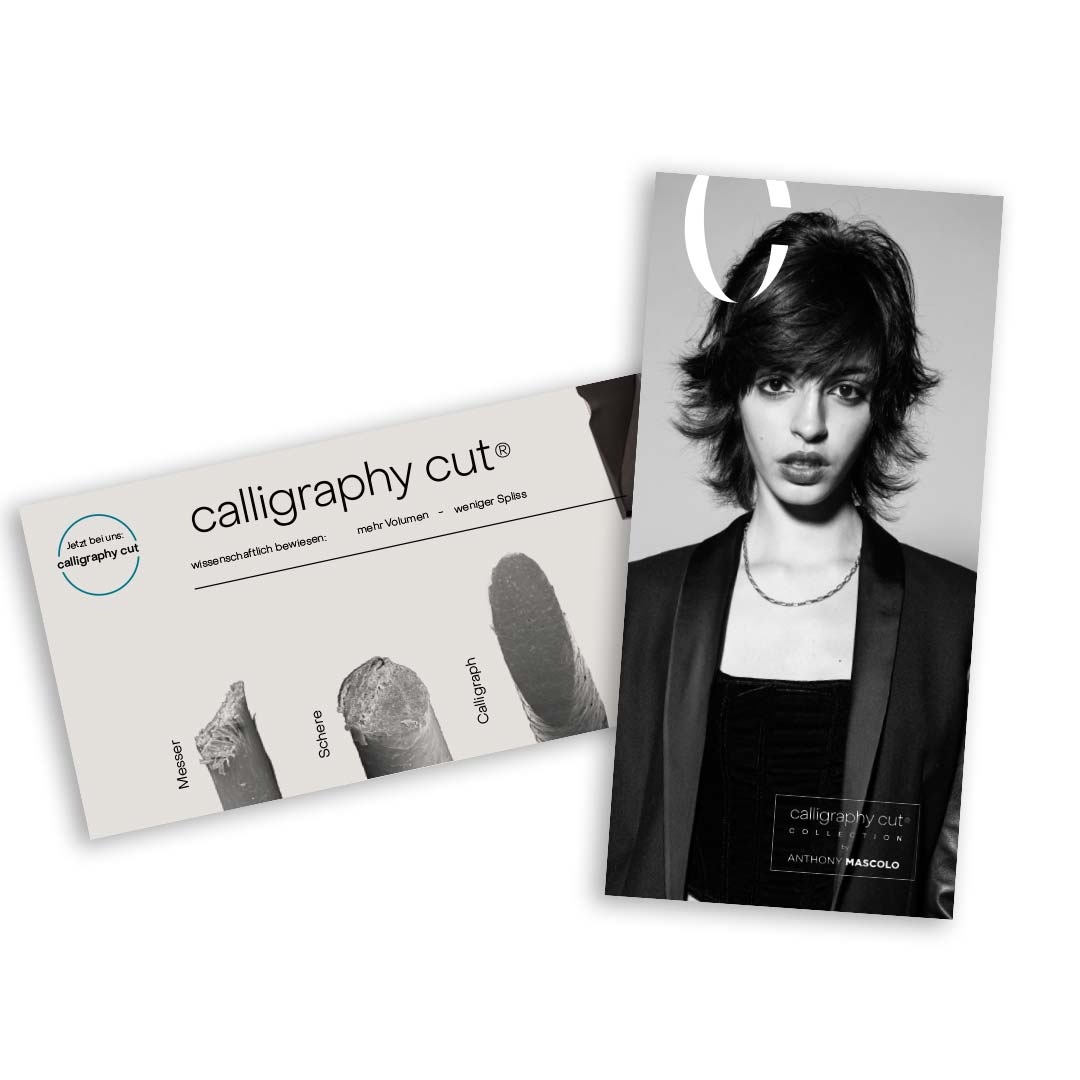 Beratungskarte 50er Pack calligraphycut collection by anthony mascolo